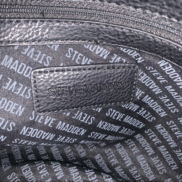 Steve Madden black faux croc tote shoulder bag - Picture 9 of 15